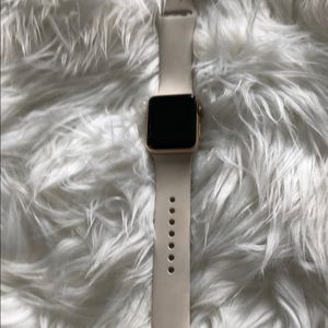 Gold & White Apple Watch